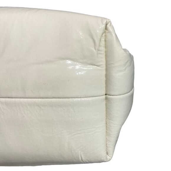 Nanushka The Bar Clutch Shoulder Bag Cream White Faux Leather Evening Purse - Picture 13 of 14